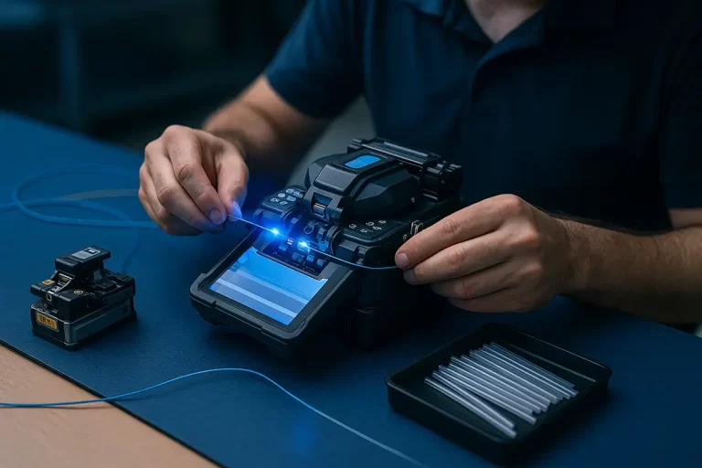 tehnician IT sudeaza fibra optica