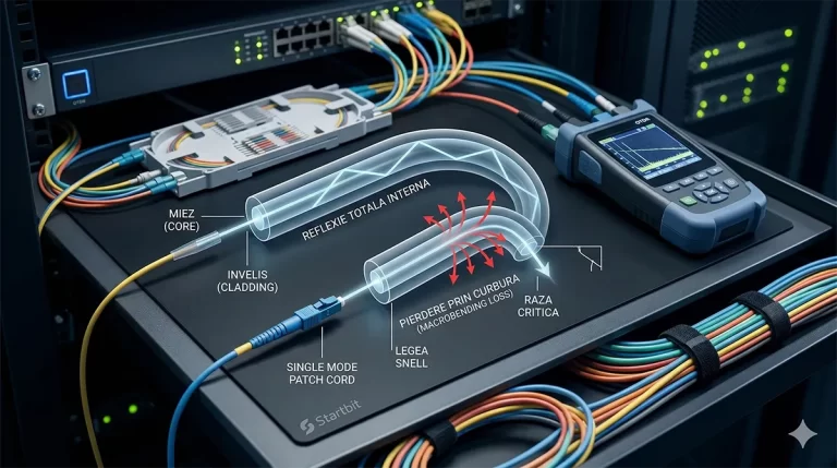 pierdere prin curbura patch cord fibra optica telekom